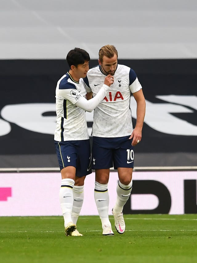 Harry Kane, right, and Son Heung-min have scored 24 goals between them for Tottenham in all competitions this season