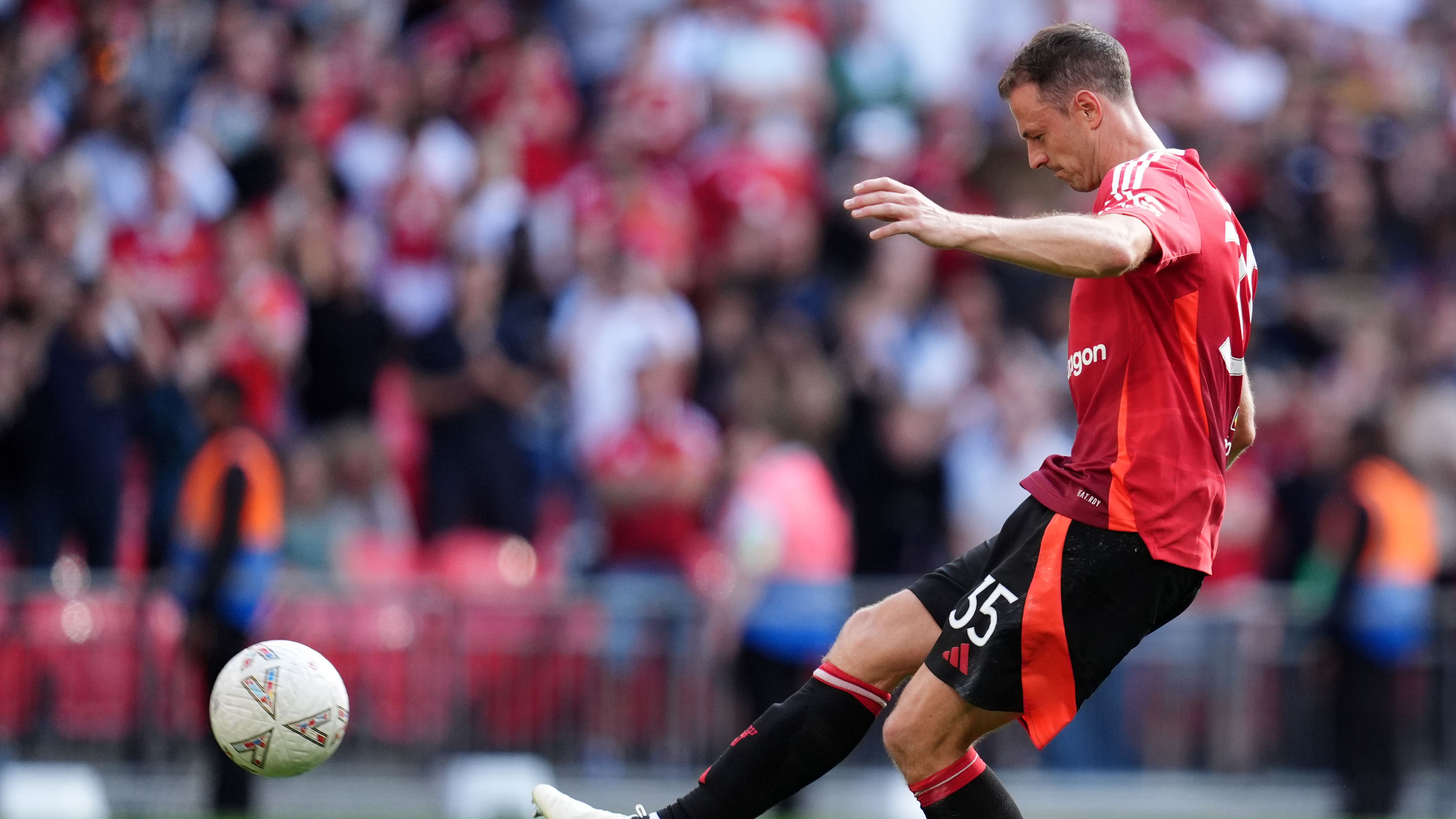 Jonny Evans put his decisive penalty over the bar (Adam Davy/PA)
