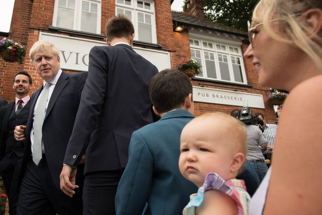 Boris Johnson in Oxshott