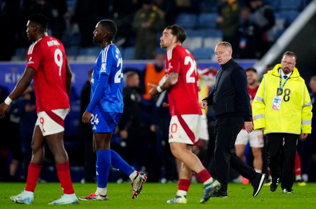 Steve Cooper, right, after Leicester''s defeat to Nottingham Forest