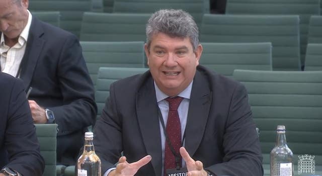 Nats chief executive Martin Rolfe appearing before the Transport Select Committee 