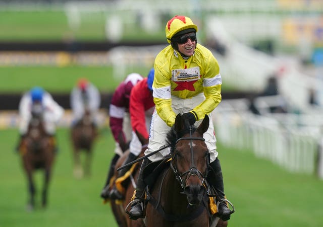 Protektorat and Harry Skelton after winning the Ryanair Chase at Cheltenham