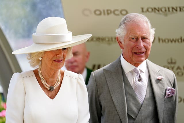 The King and Queen Consort at Royal Ascot in June