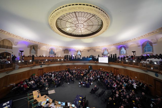 The General Synod, also known as its parliament, is being held at Church House in central London 