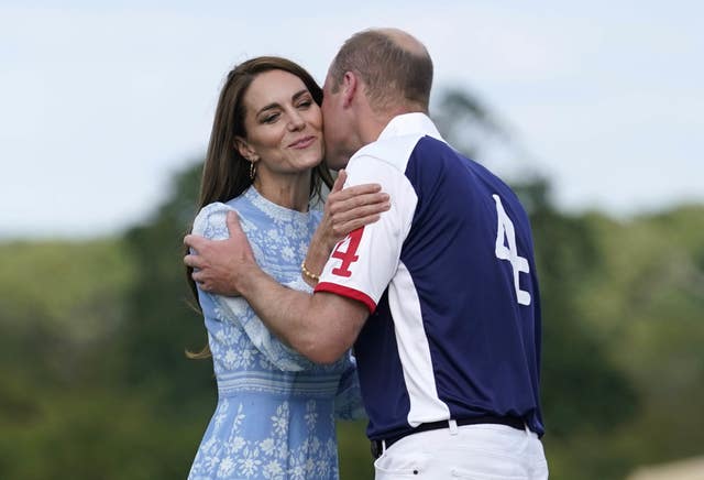Kate and William embrace