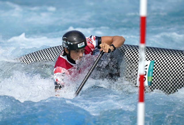 Great Britain's Mallory Franklin during the women's C1 canoe slalom