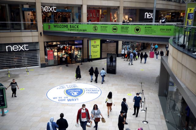 The Trinity Leeds shopping centre (Tim Goode/PA)