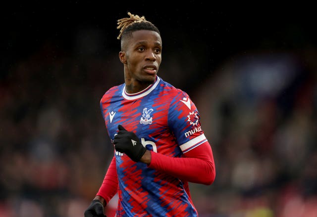 Crystal Palace’s Wilfried Zaha runs