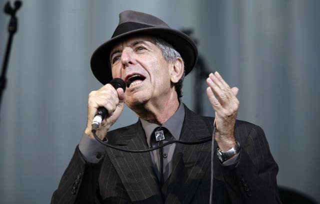 Leonard Cohen performing  at Glastonbury (Yui Mok/PA)