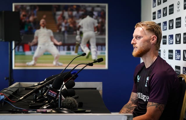 Ben Stokes addresses a press conference at Edgbaston.
