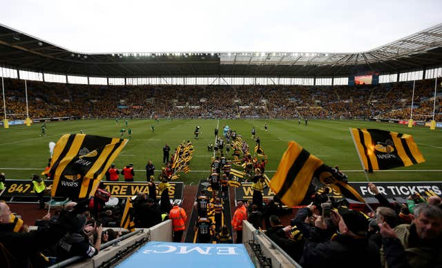 Wasps relocated from Adams Park to the Ricoh Arena in Coventry in 2014