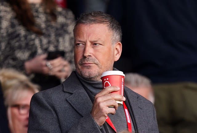 Mark Clattenburg pictured in the stands at the City Ground