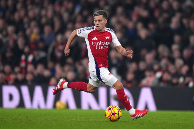 Arsenal’s Leandro Trossard in action