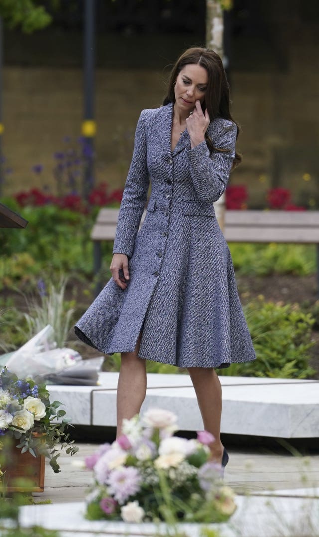 The Duchess of Cambridge at the memorial