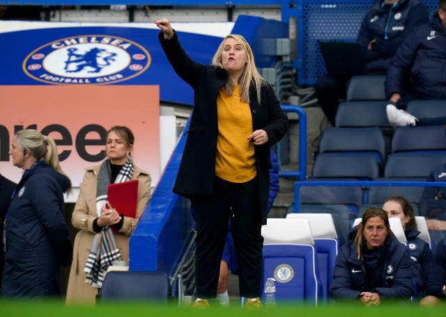 Emma Hayes returned to the Chelsea dugout 