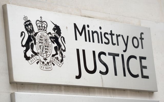A view of signage for the Ministry of Justice (Kirsty O'Connor/PA)