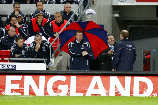 Steve McClaren was dubbed 'the Wally with the brolly' after England's defeat to Croatia at Wembley in 2007