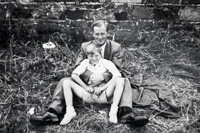 John McCready with his son Martyn during a family holiday