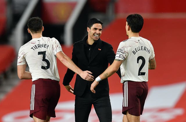 Mikel Arteta wants Arsenal to maintain the level they showed against Manchester United