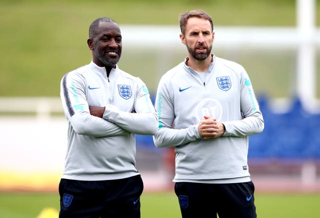 Chris Powell (left) and Gareth Southgate