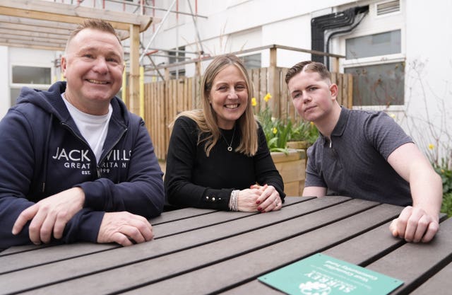 Dan Hurst with his parents Mandy and Steve 