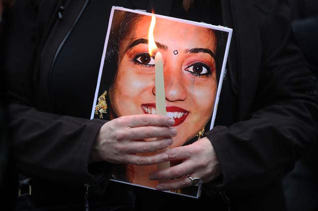 Savita Halappanavar died after she was denied a medically recommended abortion after a miscarriage (Niall Carson/PA)