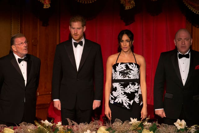 The couple were seated in the royal box