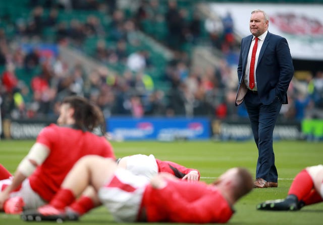 Wayne Pivac, right, lost three of his first four games in charge of Wales
