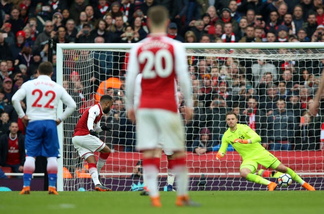 Lacazette marked his return from knee surgery with a goal against Stoke