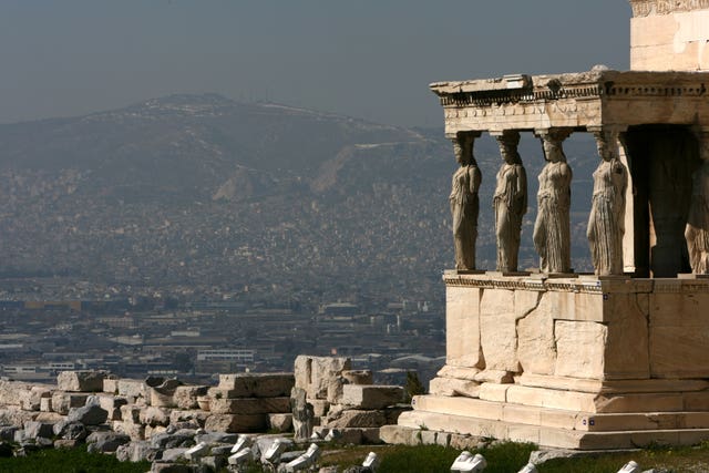 General view of the Porch of the Caryatids of the Erechtheum at The Acropolis (Nick Potts/PA)