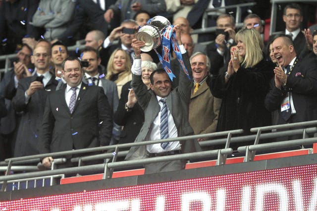 Roberto Martinez led Wigan to FA Cup final victory over Roberto Mancini's Manchester City in 2013