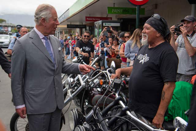 Charles talks with the White Ribbon Riders