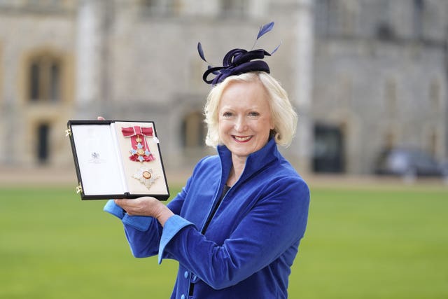 Dame Ruth Beverley, also known as Ruth May, after being made a Dame Commander of the British Empire in January during Investitures at Windsor Castle