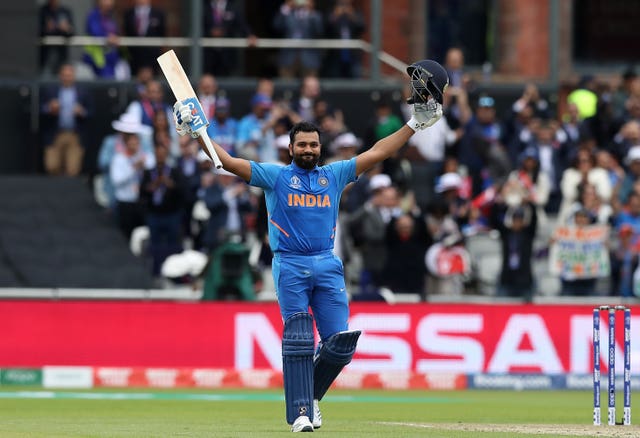 Sharma celebrates his century as India beat Pakistan at Old Trafford 