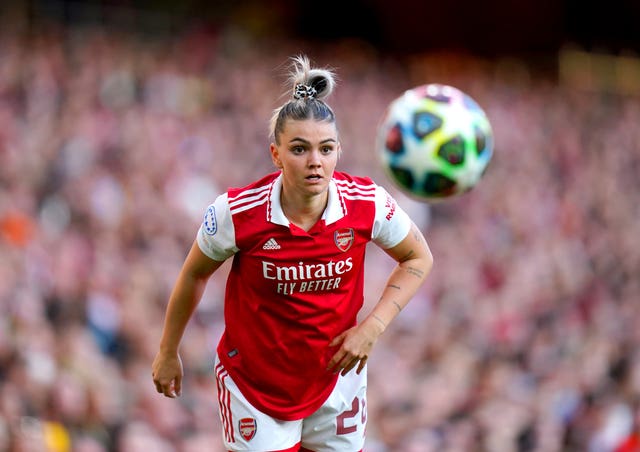 Arsenal defender Laura Wienroither was injured in Monday night's match