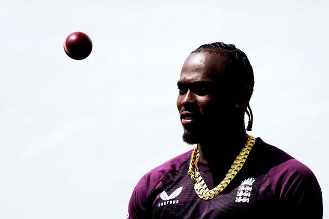 England’s Jofra Archer during a nets session at Emirates Old Trafford