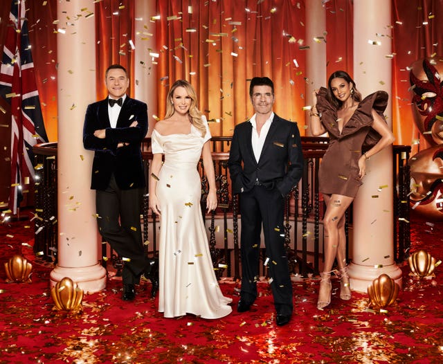 Amanda Holden with fellow Britain's Got Talent judges David Walliams, Simon Cowell and Alesha Dixon