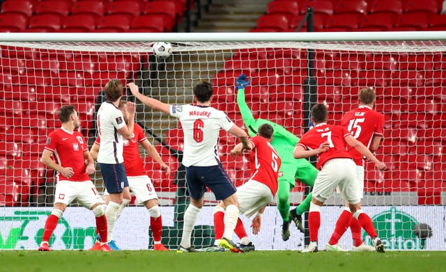 Harry Maguire scores the winner