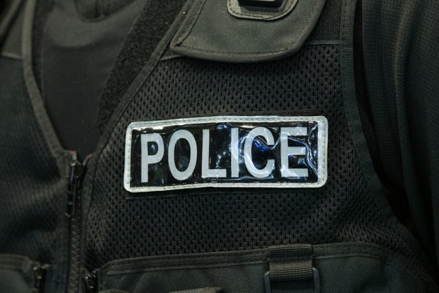 Close-up of police badge 