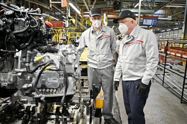 Boris Johnson at Nissan