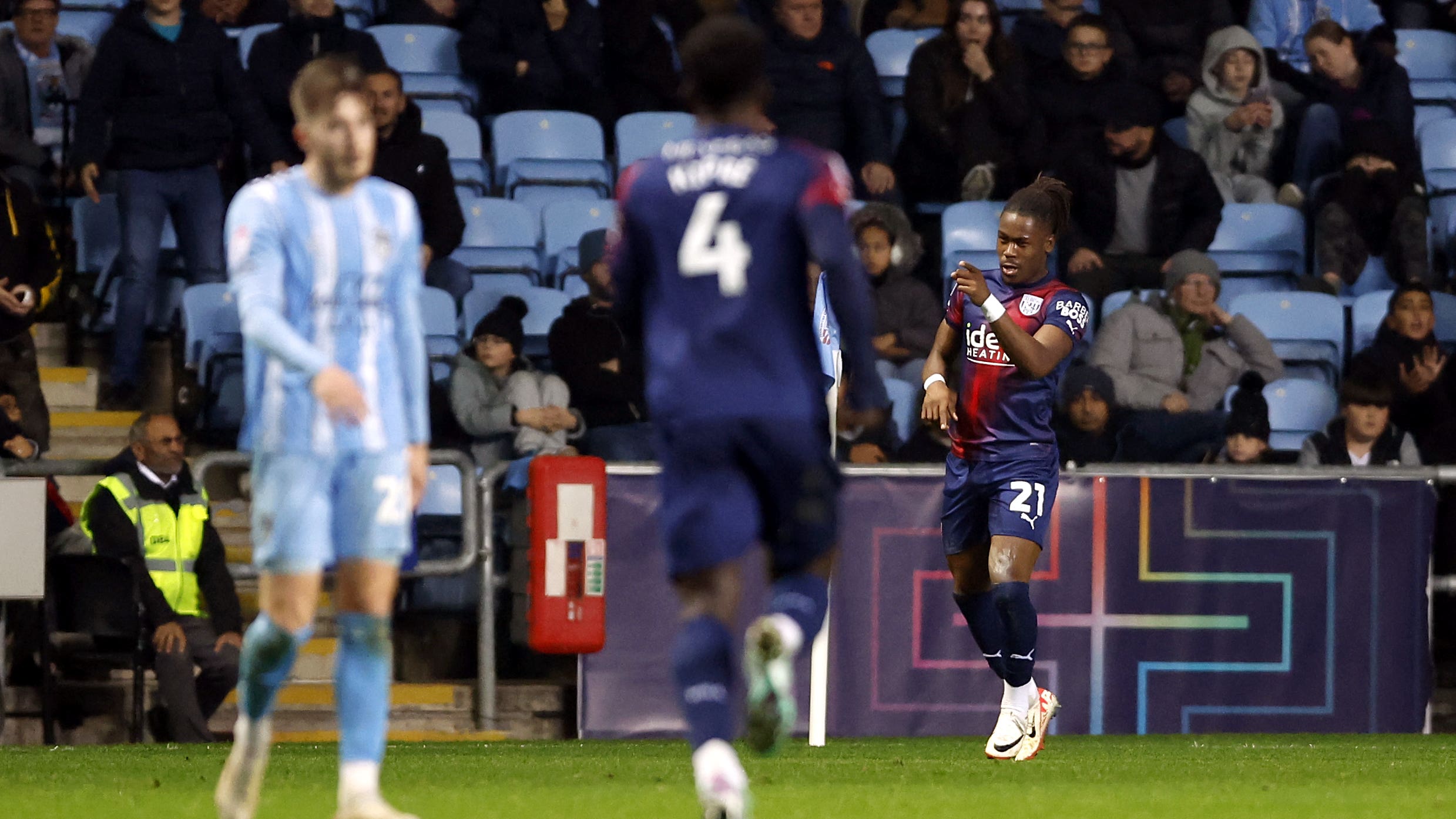 Brandon Thomas-Asante, right, scored for West Brom