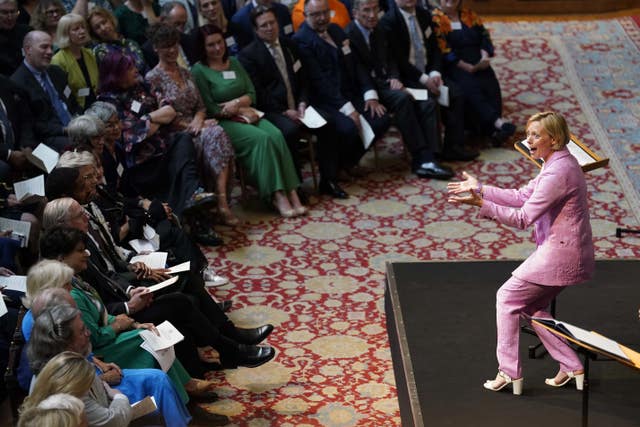 Lucy Phelps performing during a reception hosted by the King and Queen at Windsor Castle