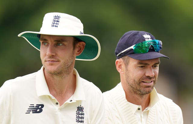 Root insisted the absence of Broad (left) and Anderson (right) were not to blame for defeat in Brisbane.