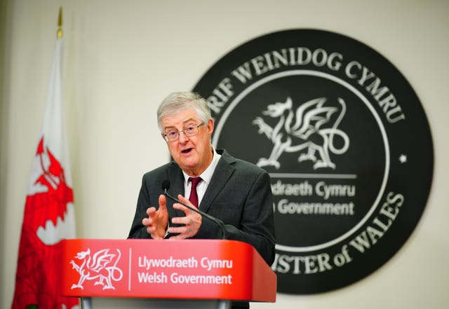 First Minister Mark Drakeford told a Welsh Government press conference that the new 20mph residential speed limit would save lives and the NHS money (Ben Birchall/PA) 