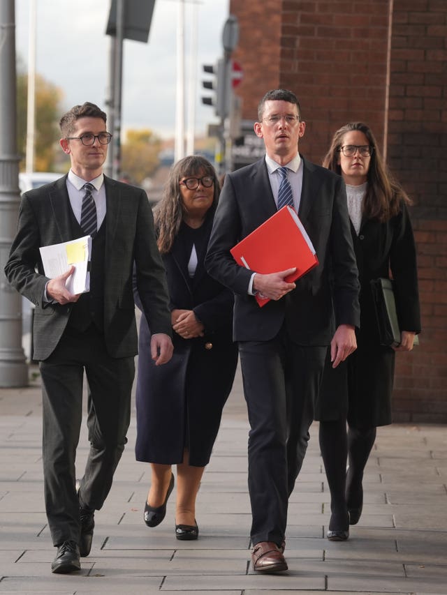Enoch Burke with his family