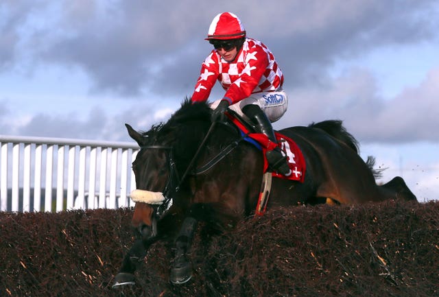 Lifetime Ambition ridden by Sean O’Keeffe on their way to winning the tote Ten To Follow Beginners Chase at Down Royal