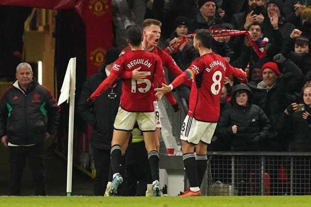 Manchester United celebrate