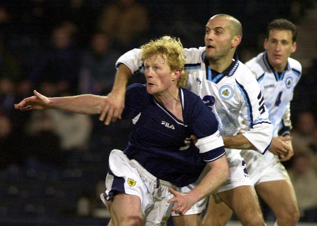Colin Hendry, left, made 51 appearances for Scotland between 1993-2001