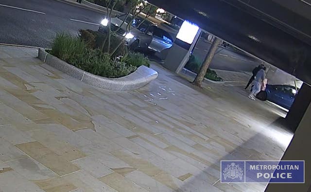 CCTV image of one of the robberies being carried out