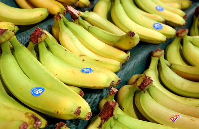 Bananas on a shelf